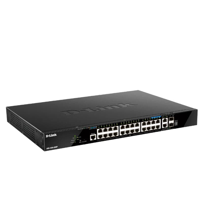 D-Link DGS-1520-28MP/E Switch 20xGbE PoE 2x10 SFP+ - 2
