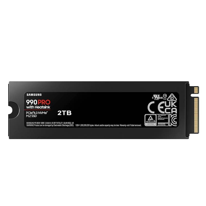 Samsung 990 PRO HeatSink SSD 2TB PCIe 4.0 NVMe M.2 - 2