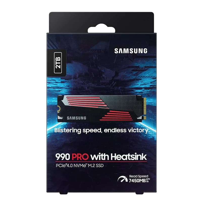 Samsung 990 PRO HeatSink SSD 2TB PCIe 4.0 NVMe M.2 - 3