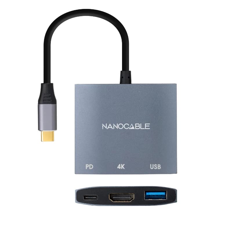 Nanocable Conversor USB-C a HDMI/USB3.0/PD 15 cm - 2