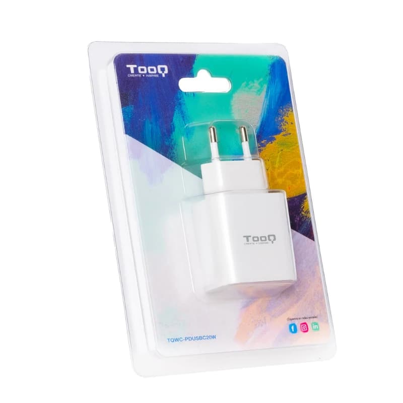 Tooq Cargador pared USB-C PD3.0 20W Blanco - 3