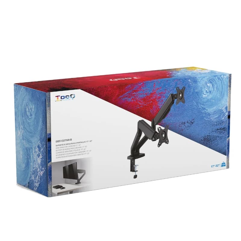Tooq DB5132TNR-B Soporte mesa 2 brazos 17"-32" - 4