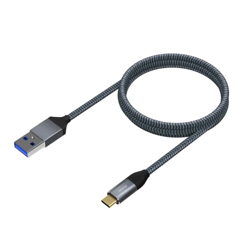 Aisens Cable USB 3.1 Gen2 Alu 3A CM-AM Gris 2.0M - 2
