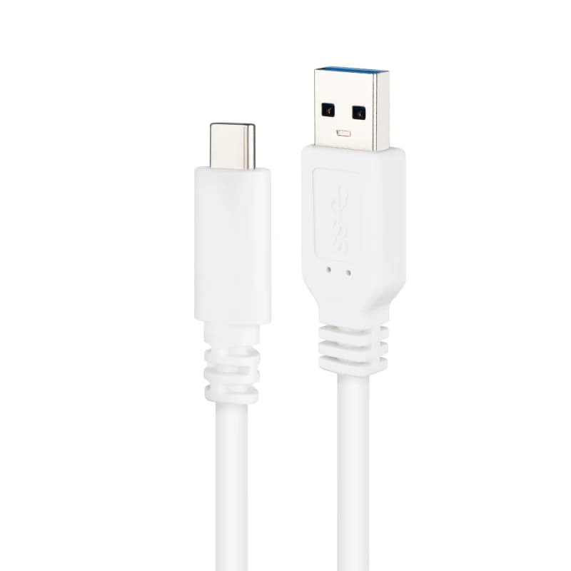 Nanocable Cable USB 3.1 Gen2 USB-C/A 0,5 M Blanco - 2