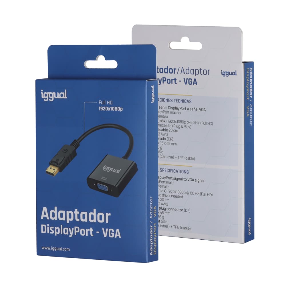 iggual Adaptador DisplayPort (M) a VGA (H) - 2