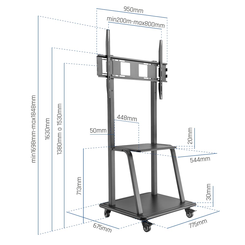 iggual GOLIAT Soporte TV con ruedas 37"-100" 150kg - 2