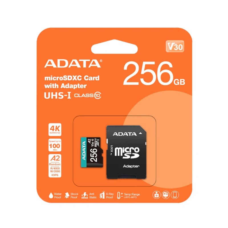 ADATA microSDXC/SDHC UHS-I U3 256GB c/adapt - 2