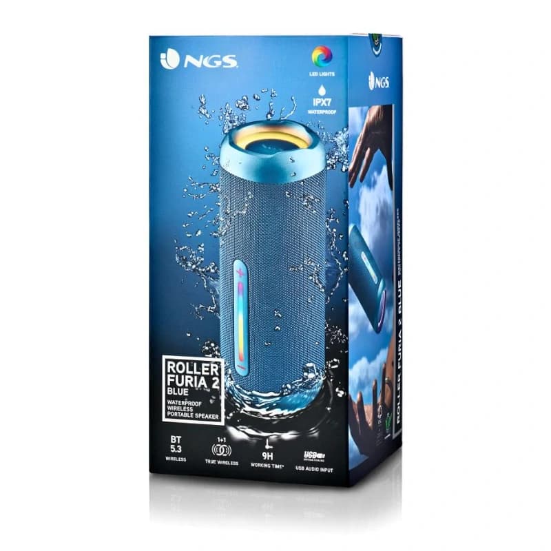 NGS Altavoz RollerFuria2 BT Rgb IP67 Azul 30W - 4