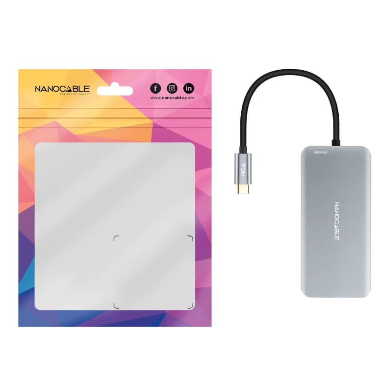 Nanocable Hub USB-C 3xUSB-A+2xHDMI+RJ45+TF+SD+PD - 4
