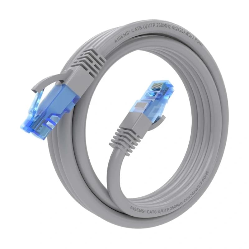 Aisens Cable RJ45 Cat.6 UTP AWG26 CCA Gris 3.0M - 3