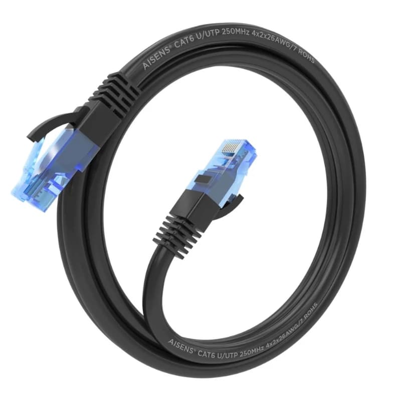 Aisens Cable RJ45 Cat.6 UTP AWG26 CCA Negro 2.0M - 2