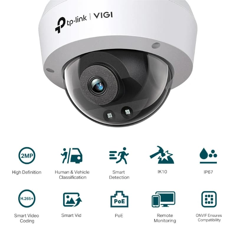 VIGI Cámara IP Domo C220I 2MP Plástico IR 4mm - 2