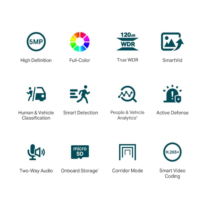 VIGI Cámara IP Turret C450 5MP Plástico Full-Color - 2