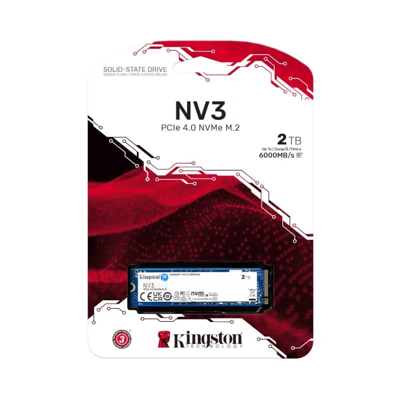 Kingston NV3 SSD 2TB PCIe NVMe Gen 4.0 - 3