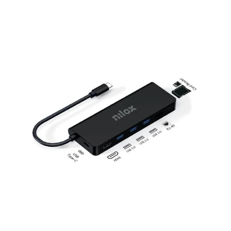 Nilox Dock Usb c 8 en 1 Negro - 2
