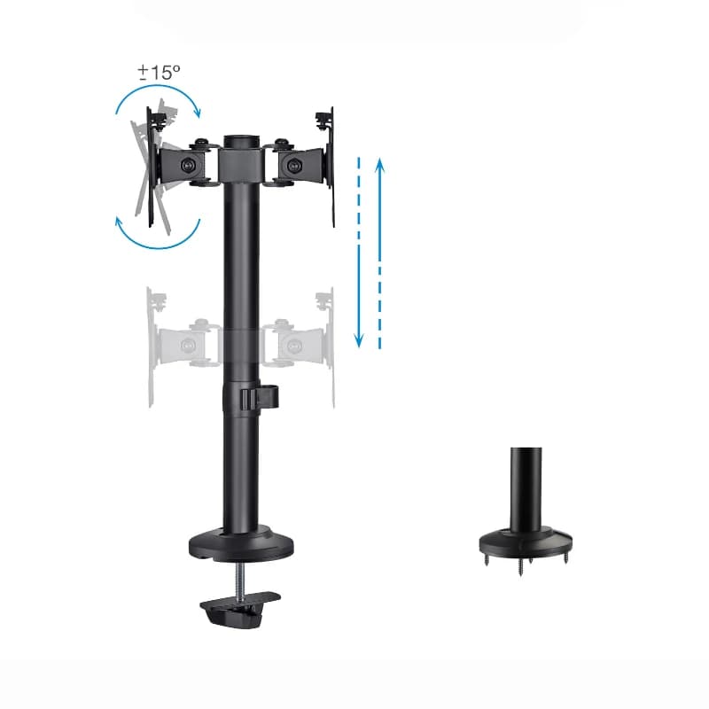 Tooq DB1132TN-B Soporte mesa 2 pantallas 17"-32" - 2