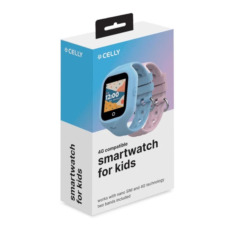 Celly Smartwatch Kids 4G 2 Correas Azul y Rosa - 3