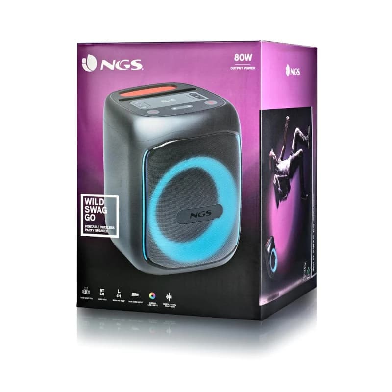 NGS ALTAVOZ PORTATIL BT-TWS-80W BAT-USB-AUXIN-TF - 4