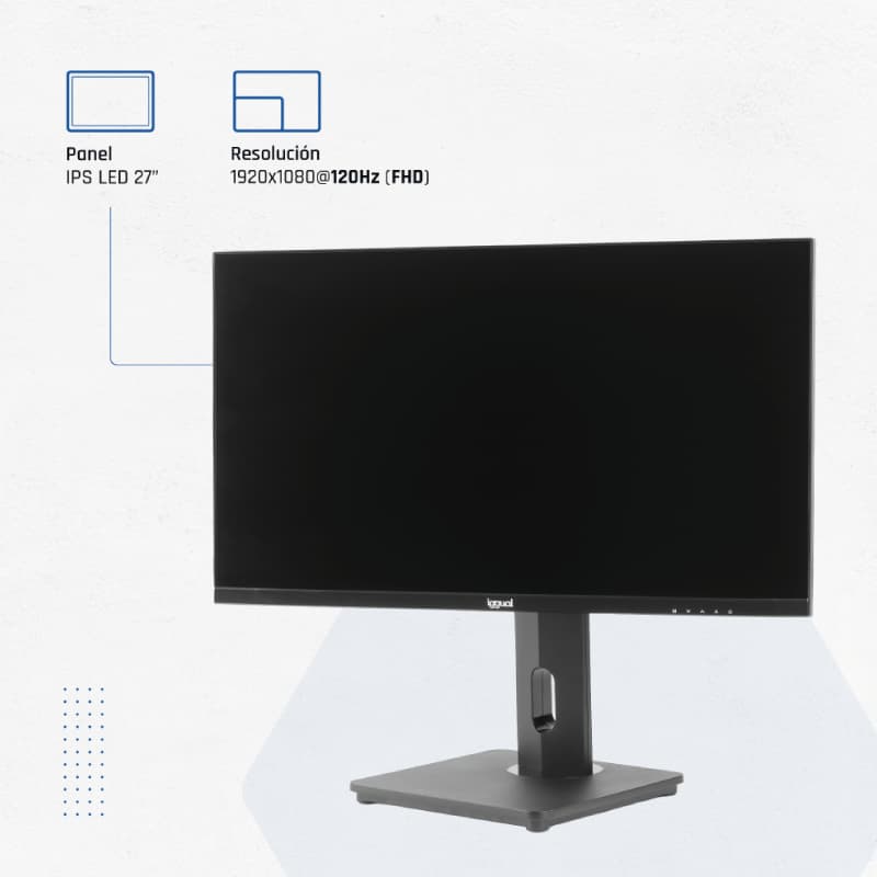 iggual Monitor 27" VGA HDMI 120Hz pivotante AA MM - 2
