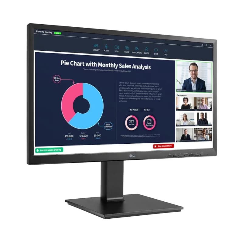 LG 24BP75CP-B Monitor 23.8" RJ45 USBc Webc AA MM - 2