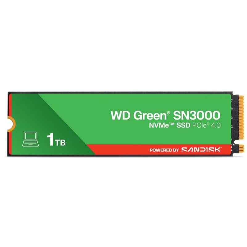 WD Green SN3000 SSD 1TB PCIe Gen4  NVMe - 3