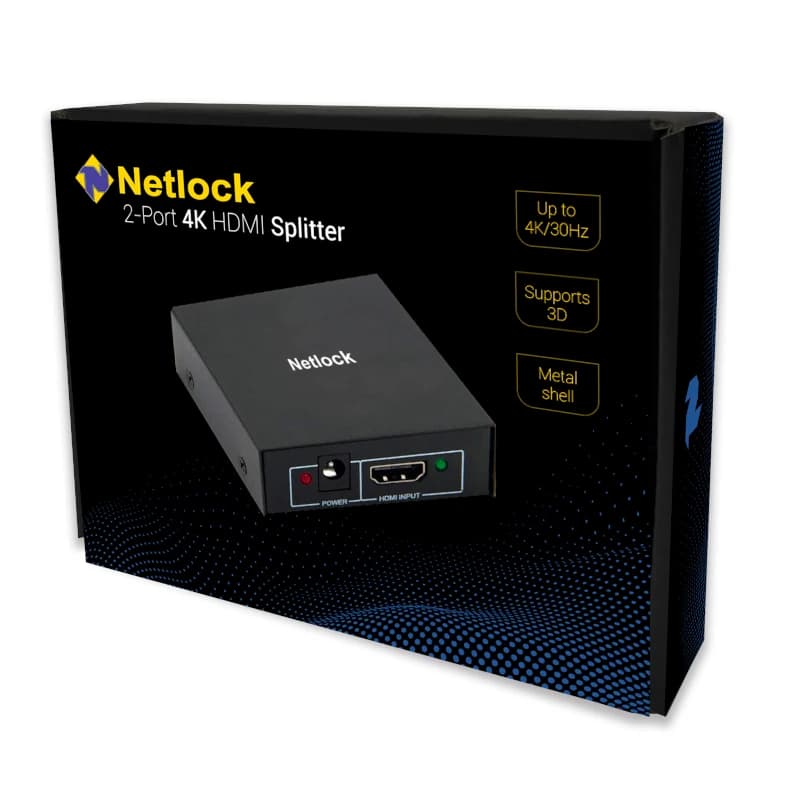 Netlock Splitter HDMI 4K/30Hz de 2 puertos mini - 3