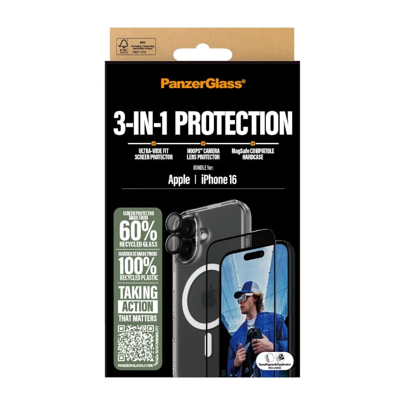 PanzerGlass 3-in-1 Bundle Proteccion iPhone 16 - 4