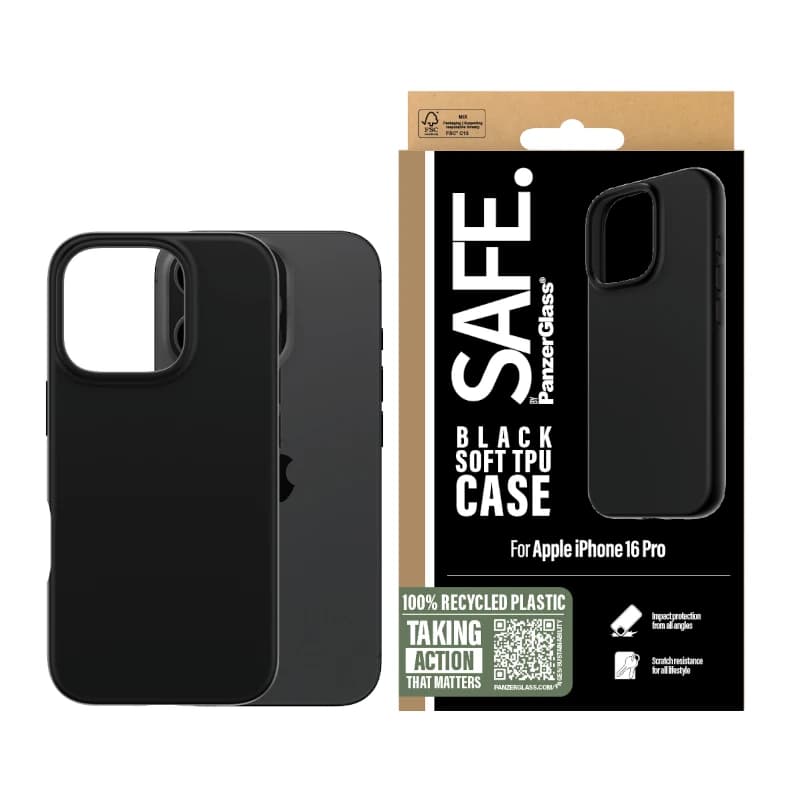 SAFE by PanzerGlass TPU Case Black iPhone 16 Pro - 3