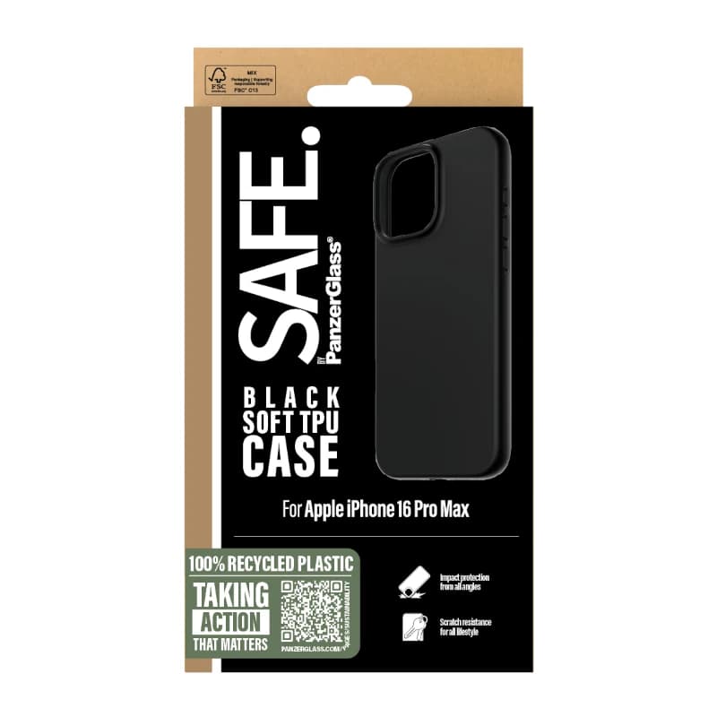 SAFE by PanzerGlass TPU Case Black iPhone 16 ProMa - 3