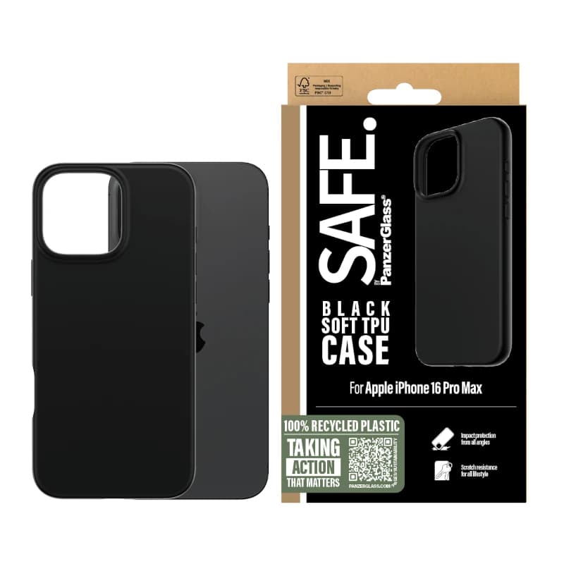 SAFE by PanzerGlass TPU Case Black iPhone 16 ProMa - 4