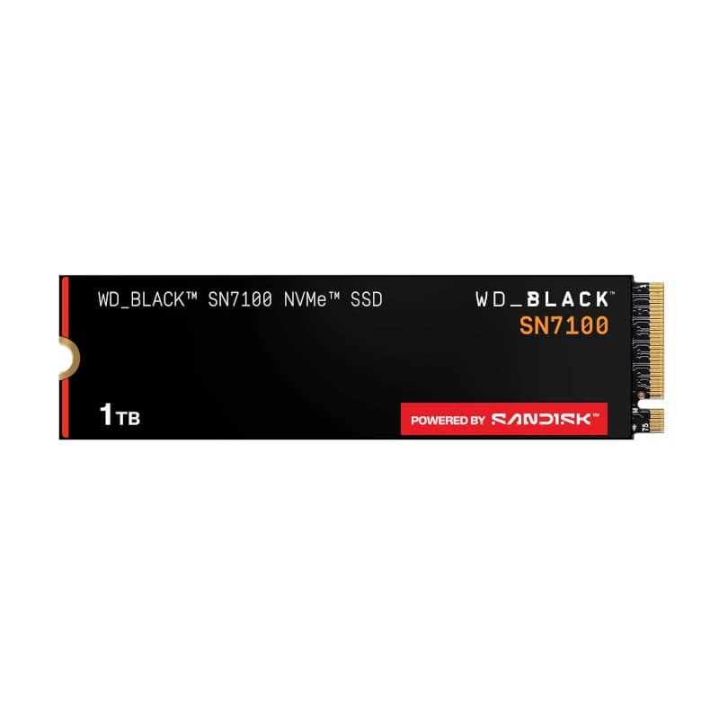 WD Black SN7100 SSD 1TB PCIe Gen4x4 7250MB-s - 4