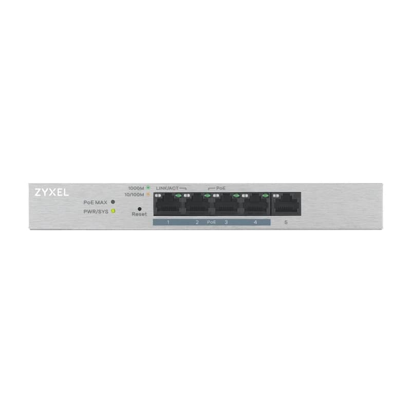 ZyXEL GS1200-5HPV2 Managed Switch 5xGb (4xPoE+) - 2