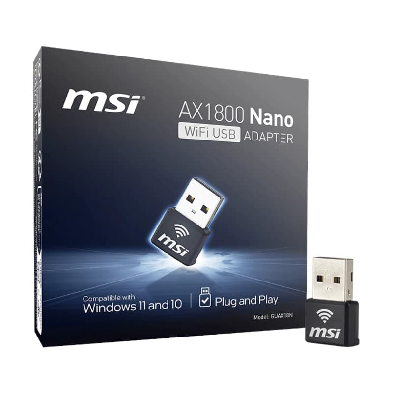 MSI GUAX18N AX1800 WiFi6 USB Nano Adapter - 4