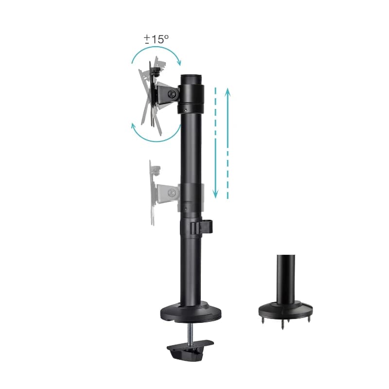 Tooq DB1131TN-B Soporte mesa 17-32" Negro - 2