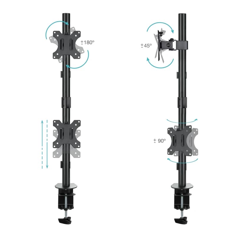 Tooq DB1233TNV-B Soporte mesa 2 brazos vertical - 2