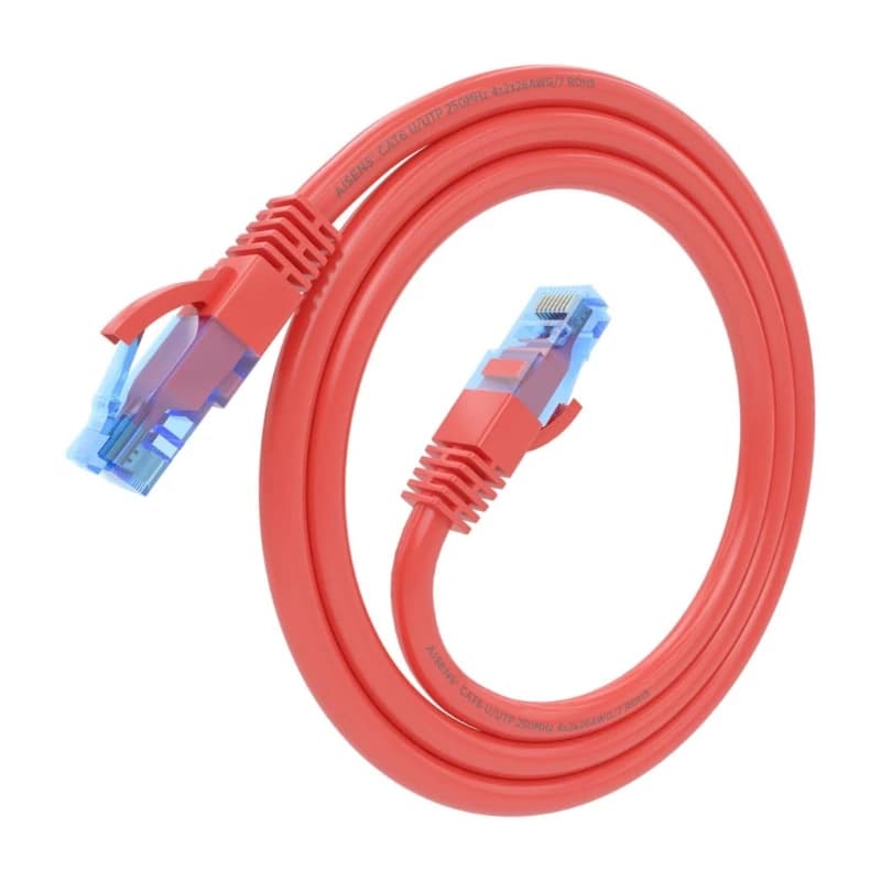 Aisens Cable RJ45 CAT.6 UTP AWG26 CCA Rojo 0.5m - 2
