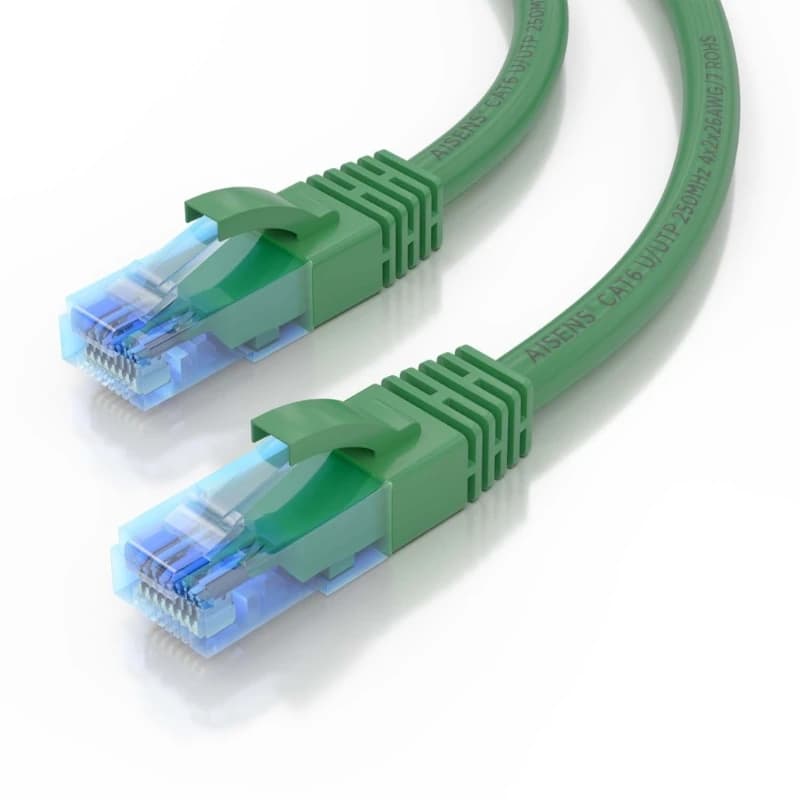 Aisens Cable RJ45 CAT.6 UTP AWG26 CCA Verde 0.5m - 3
