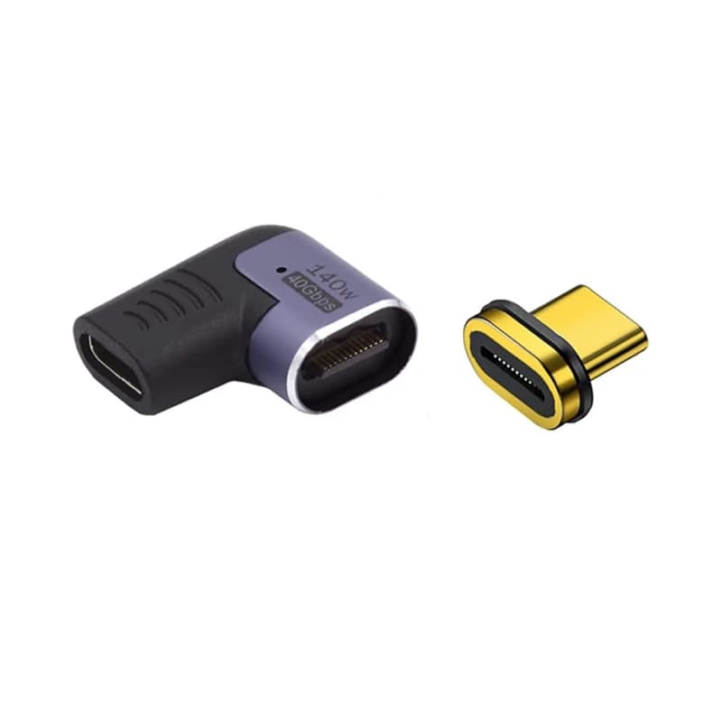 EWENT Adaptador Magnético USB-C  90ºUSB4 PD 140w - 2
