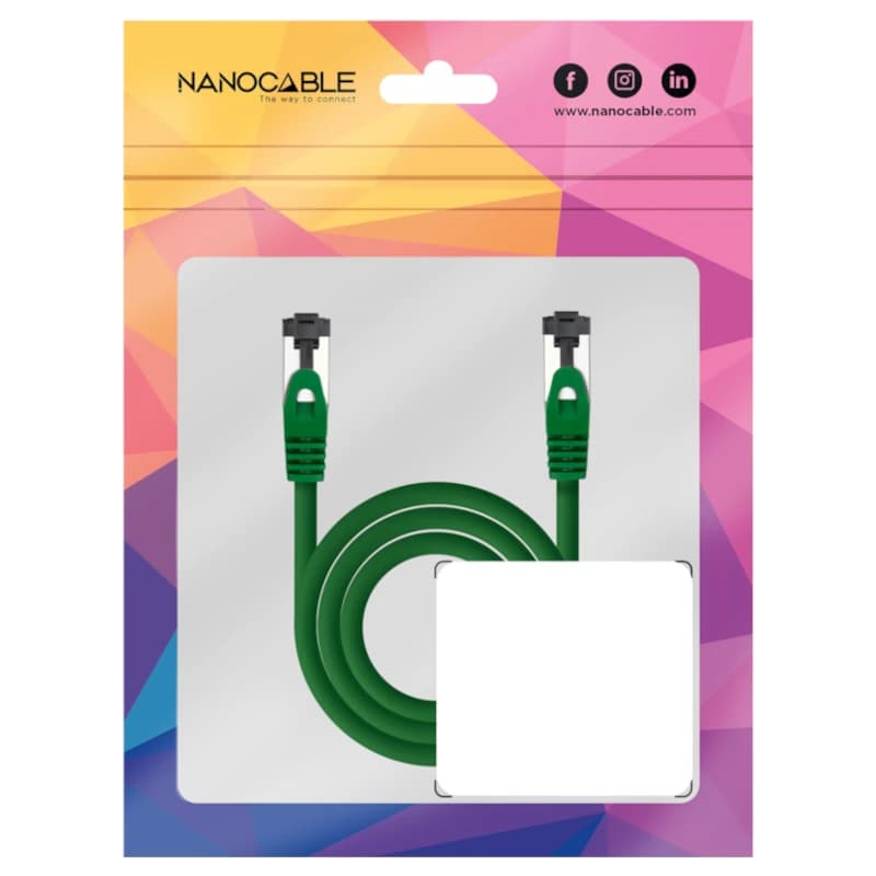 Nanocable Cable red Cat. 8.1 2GHZ SSTP Verde 0,30m - 4