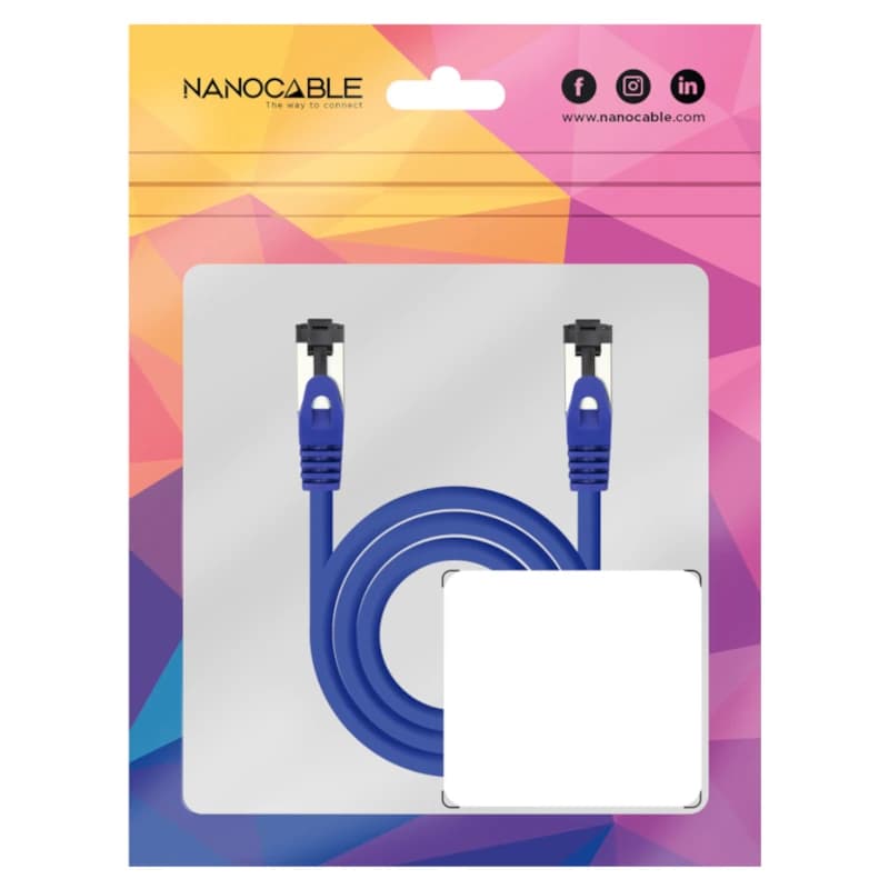 Nanocable Cable red Cat. 8.1 2GHZ SSTP Azul 1m - 4