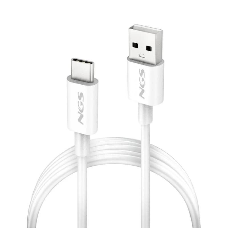 NGS CABLE CARGA RAPIDA USB-A A USB-C 1M BLANCO - 2