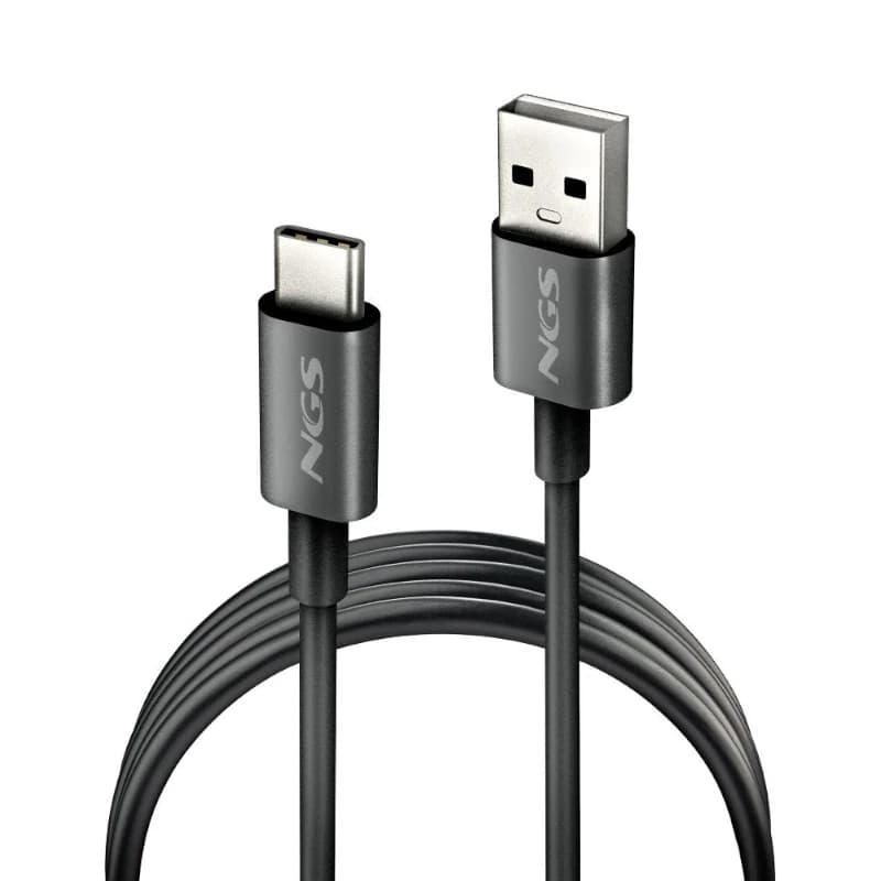 NGS CABLE CARGA RAPIDA USB-A A USB-C 1M NEGRO - 2