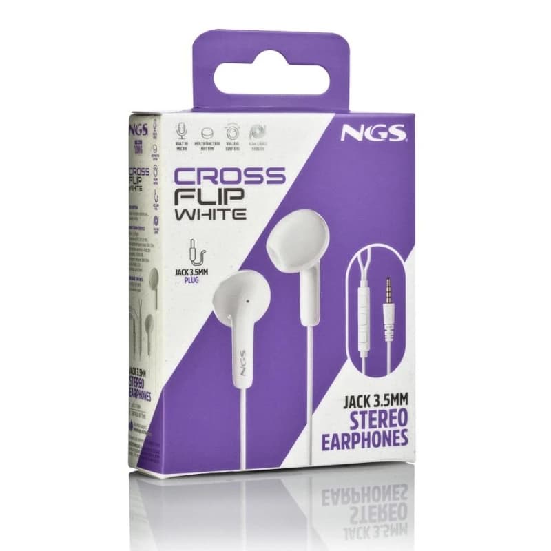 NGS Auricular Blanco Estéreo con cable JACK 3.5 mm - 4
