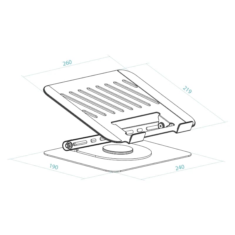 Tooq Soporte mesa 360º dispositivos 11-17" Plata - 3