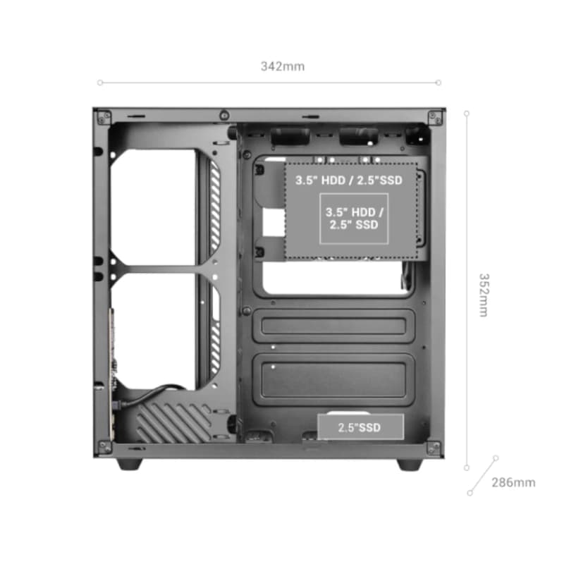 MARS GAMING MCV-ONE Atx Doble Cámara Negro - 4