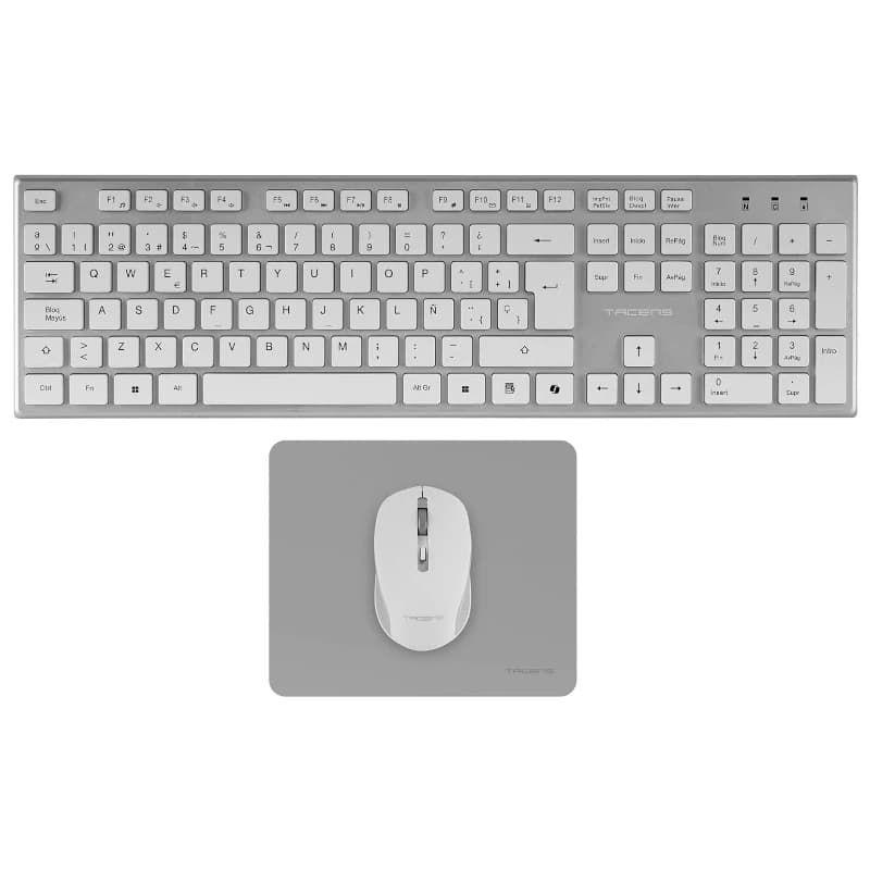 Tacens 3EN1 Teclado+Ratón+Alfom Inalámbrico Blanco - 2