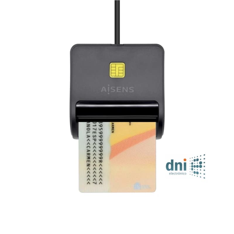 Aisens Lector Tarjetas Inteligente DNI Negro - 2