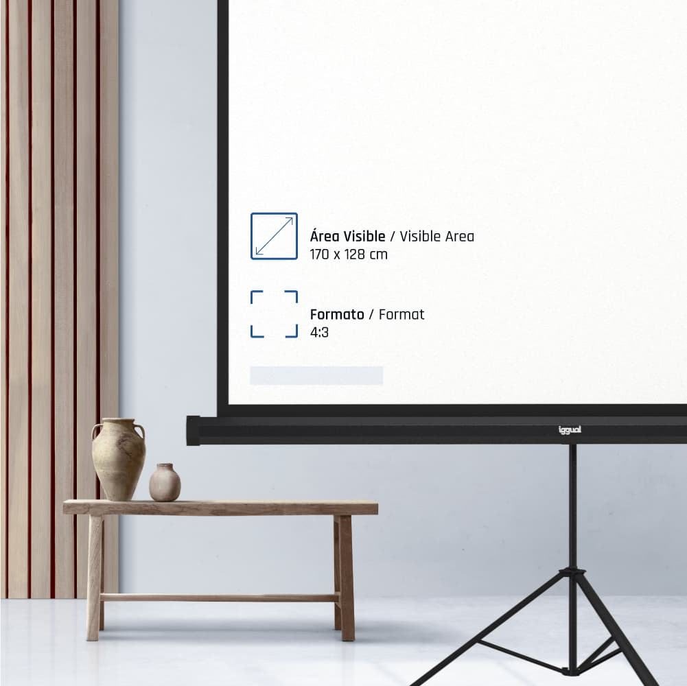 iggual Pantalla 84" 176x134 cm 4:3 trípode+bolsa - 4