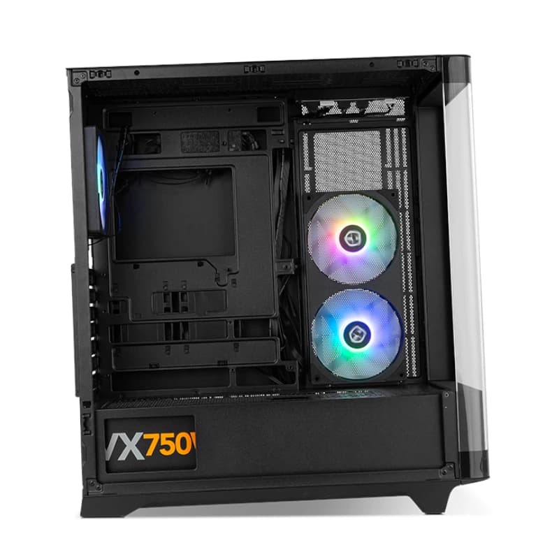 NOX Semitorre HUMMER ETHER Cristal Curvo Negro - 4