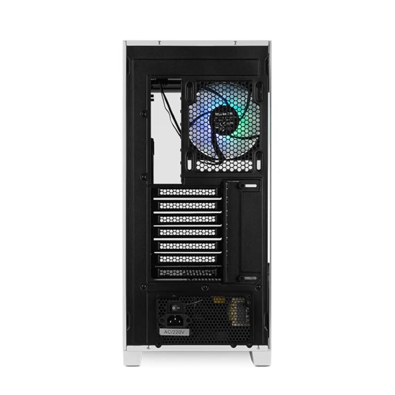 NOX Semitorre HUMMER ETHER Cristal Curvo Negro&Bla - 3